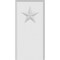 Ekena Millwork Standard Foster Star Plinth Block With Beveled Edge, 3 1/2"W x 7"H x 1/2"P PBP035X070X050FOS07 - alternate 2